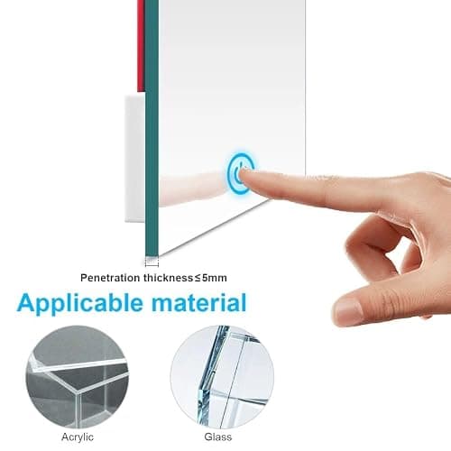 FOFMITI LED Vanity Lights for Mirror Stick on with LED Strip, 6.56ft 3000K 6500K Brightness Adjustable Touch Control Vanity Mirror Lights for Makeup Dressing Room Bathroom thumbnail 2