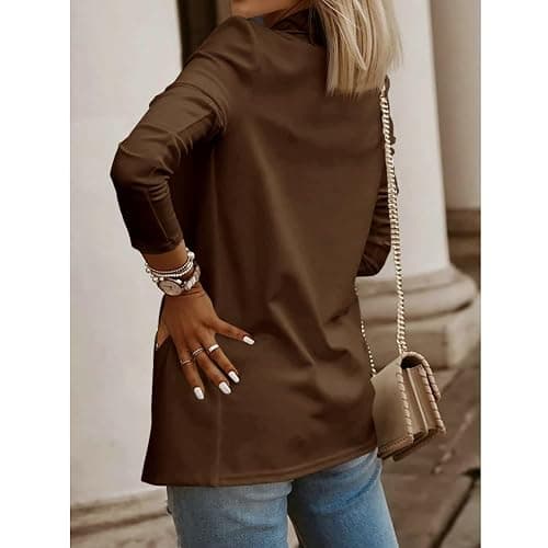 Womens Casual Long Sleeve Blazers Solid Color Knit Blazer Work Office Open Front Blazer Jacket thumbnail 3