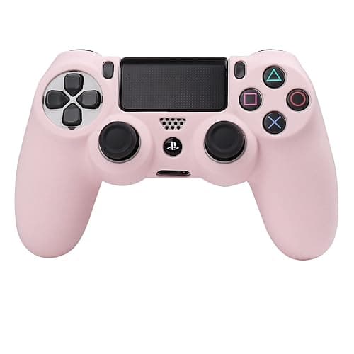 RALAN Pink Controller Skins for PS4, Silicone Controller Cover Skin Protector Compatible with PS4 Slim/PS4 Pro Controller (Pink Pro Thumb Grip x 6,Skull Cap Grip x 2)(Camouflage Pink+White Pink thumbnail 2