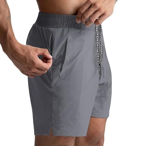 Lempue 2 Pack Mens Athletic Shorts 5 Inch Quick Dry Gym Workout Shorts Men Lightweight Sports Running Shorts with Pockets thumbnail 2