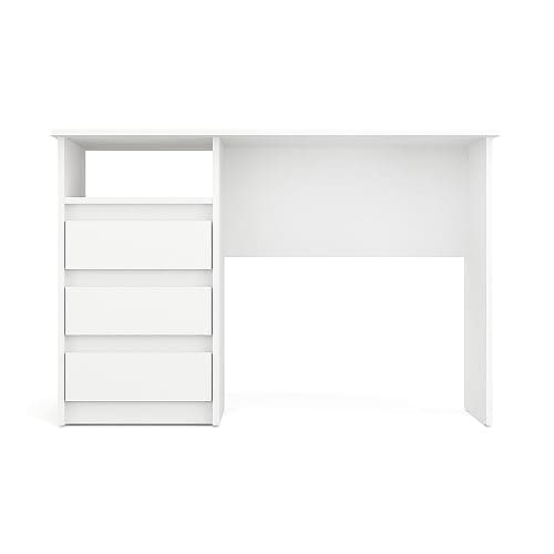 Komto Bureau avec Rangement – Modèle Blanc avec 3 Tiroirs, Idéal pour Chambre Ado ou Espace de Travail, Style Moderne | Oslo 110 x 50 x 74 cm thumbnail 7
