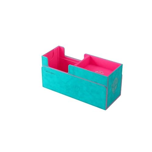 Gamegenic The Academic 133+ XL Premium Deck Box | Double-Sleeved Card Storage | Card Game Protector | Holds Up to 122 Cards Plus Game Accessories | Teal/Pink Color | Made thumbnail 4