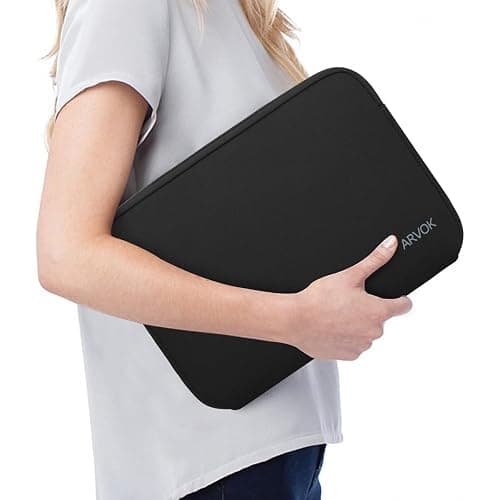 Arvok 11 11.6 12 Inch Laptop Sleeve Case for MacBook Air 12, Water-Resistant Neoprene Notebook Computer Tablet Sleeve, Carrying Bag Cover for Chromebook/HP/Dell/Lenovo/Asus/Acer, Black thumbnail 8
