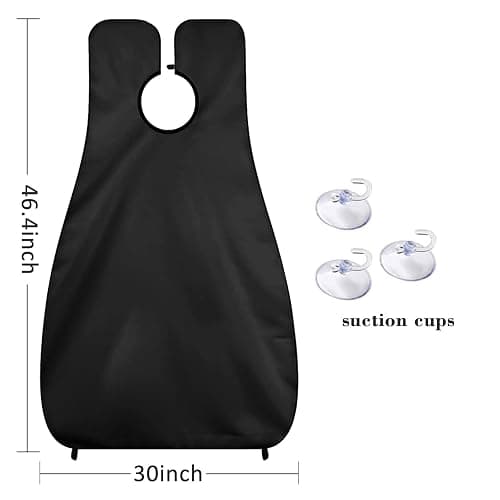 Beard Bib Beard Apron Gifts for Men Dad Stocking Stuffers Christmas Black | Beard Trimming Catcher Bib,Gifts for Him Boyfriend Husband from Daughter Son,Anniversary,Valentines Day,Fathers Day thumbnail 2