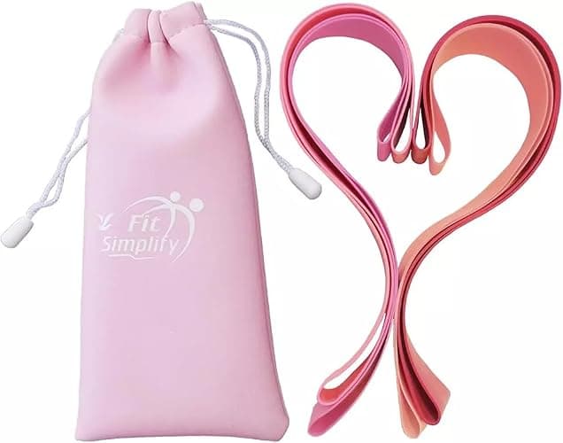 Fit Simplify Resistance Loop Exercise Bands with Instruction Guide and Carry Bag, Set of 5 thumbnail 6