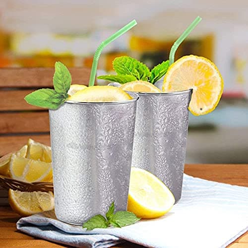 YOLCAR 6 Pack 8 oz Stainless Steel Kids Cups, Children's Pint Cups, Stackable Metal Cups, Shatterproof Drinking Glasses thumbnail 6