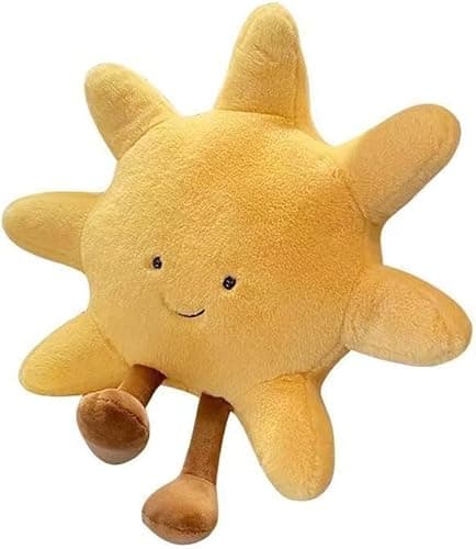 JOSON Sun Shaped Plush Toys, Soft Bedside Sofa Pillows, Used for Home Decoration as Birthday Gifts for Children and Girls (Sun) - Image 1