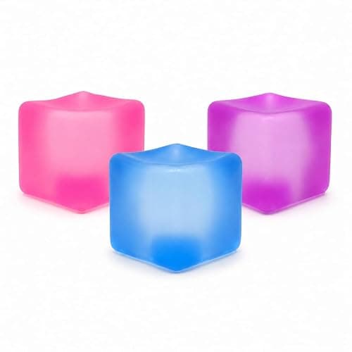 3 Pack Ice Cube Squishy Stress Balls, 1.97 x 1.97 in Soft Slow Rising Fidget Cubes, Clear Sensory Squeeze Set for Kids Teens & Adults, Silent Stretchy Desk Toy, Birthday Party Favor Ages 3+(3PCS) - Image 1