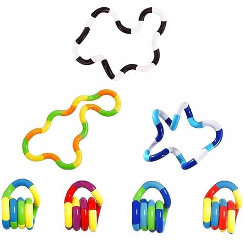 7PCS Quiet Twisty Fidget Toys – Squeeze, Twist, and Spin – Multicolored Sensory Toys for Kids and Adults, Stress Relief Toys & Educational Tools for Classroom,Alternative Gifts - Image 1