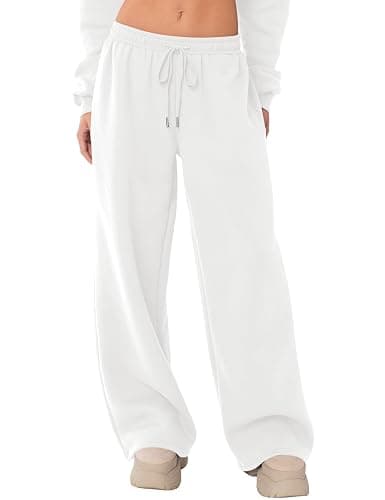 LOMON Women's Sweatpants Wide Leg Fleece Lined Sweat Pants Spring Winter Clothes 2026 Baggy Drawstring Joggers with Pockets - Image 1