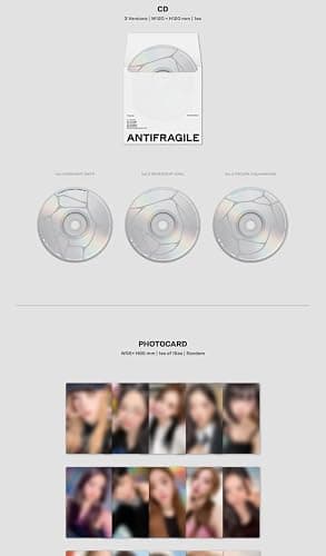 LE SSERAFIM ANTIFRAGILE 2nd Mini Album Vol.2 IRIDESCENT OPAL Version CD+1p Folding Poster On Pack+112p Booklet+1p PhotoCard+1p PostCard+1ea Sticker+3ea ANTIFRAGILE Sticker+Tracking Sealed thumbnail 4