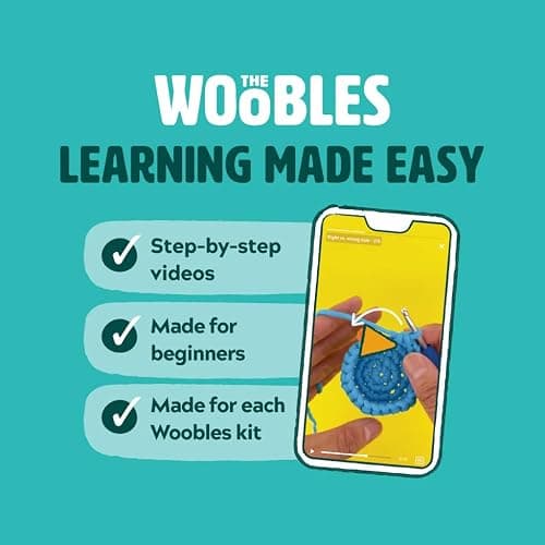 The Woobles Crochet Kit for Beginners - Easy Arts and Crafts Knitting & Crochet Animals Kit As Seen On Shark Tank - Pierre The Penguin thumbnail 4