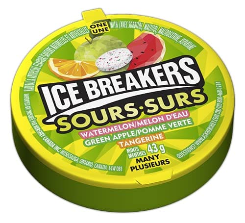 ICE BREAKERS Fruit Sours Mints, Mint Candy, Good for Family to Share, Candy Bulk Box, Sugar Free, 43 Gram (6 Count), Package May Vary thumbnail 3