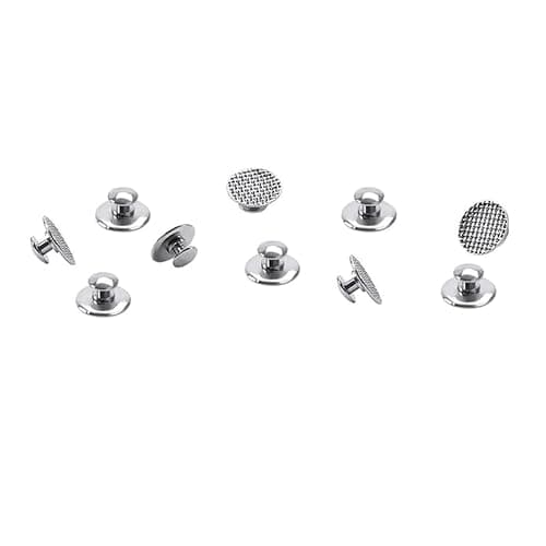 LA MIERE 10Pcs Dental Orthodontic Lingual Button Bondable Stainless Steel Round Base (Bondable Buttons Round) - Image 1