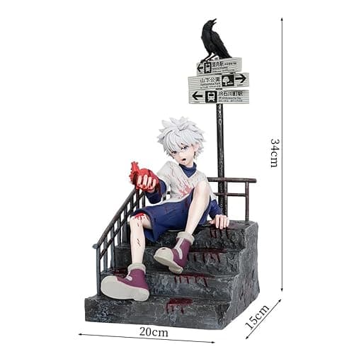 QAHEART Killua Zaoldyeck Figures, Anime Kurapika/Hisoka Figure Statues PVC Anime Action Figurine Ornaments for Fans 34CM thumbnail 2