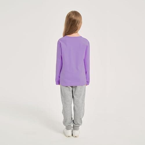 Girls/Toddlers Long Sleeve Shirts Kids Crewneck Soft Cotton Fall Tops Girls' Basic Long Sleeve Tee(2-14Years) thumbnail 2