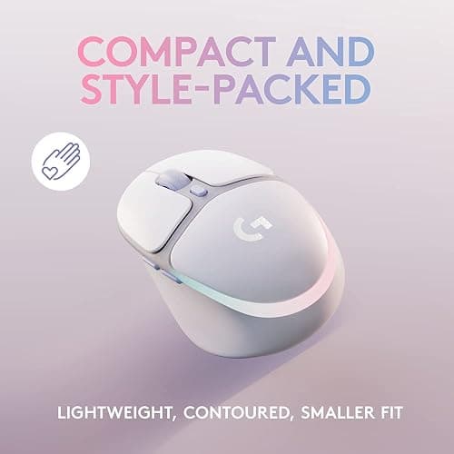Logitech G705 Wireless Gaming Mouse, Customizable LIGHTSYNC RGB Lighting, Lightspeed Wireless, Bluetooth Connectivity, Lightweight, PC/Mac/Laptop - White Mist - G705 Mouse thumbnail 2