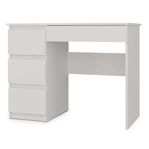 WHATSIZE ENTERPRISE - Mijas - Modern Computer Desk with Drawers - White Office Workstation Table with 3 Storage Drawers, Left-Side Configuration, Study table & Office Desk - Image 1
