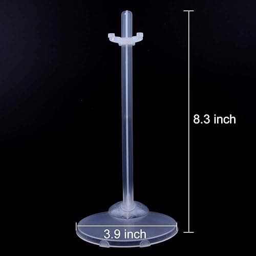 UCanaan 10 Pcs Doll Stands Display Holder for 11.5 Inch Dolls White Transparent Model Support Frame Prop Up Girl Dolls Suitable for 11.8’’ 1/6 Dolls Accessories thumbnail 6