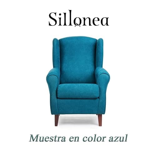 Sillonea - Poltrona Paraorecchie Roma: Poltrona ergonomica rivestita in tessuto antimacchia, ideale per la lettura e il relax in salotto - Misure 100 x 74 x 77 cm thumbnail 5
