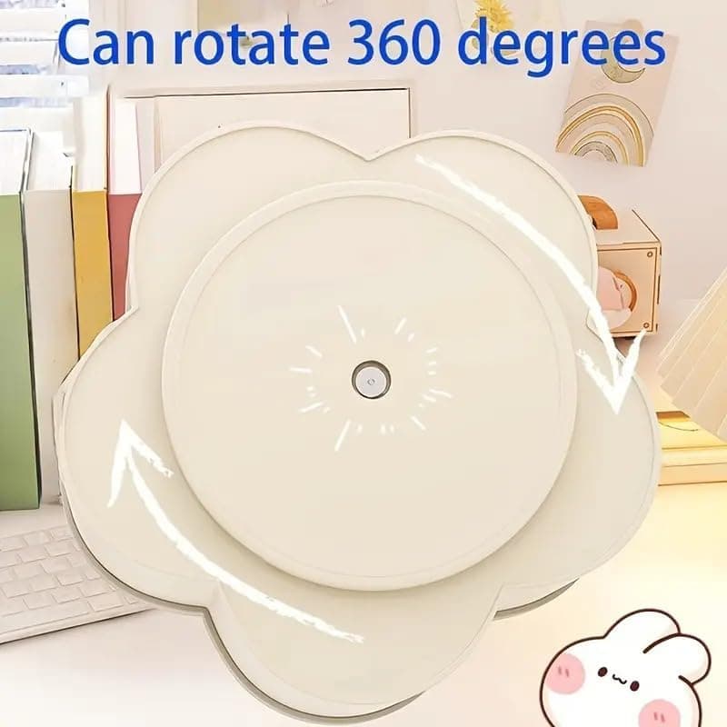 360 Degree Rotating Pen Holder Desk School Study Stationery Gift for Students Organiser with Pen and Pencil Holders Pen and Pencil Stationary Storage Plastic Storage Box (WHITE) thumbnail 4