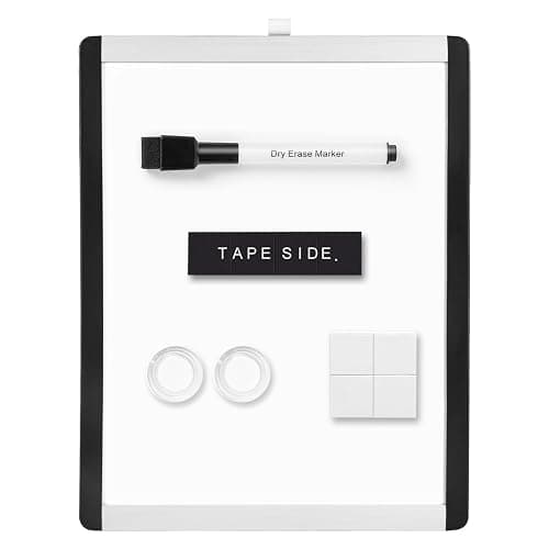 Amazon Basics Small Dry Erase Whiteboard, Magnetic Whiteboard with Marker and Magnets, 8.5" x 11", Plastic/Aluminum Frame thumbnail 4