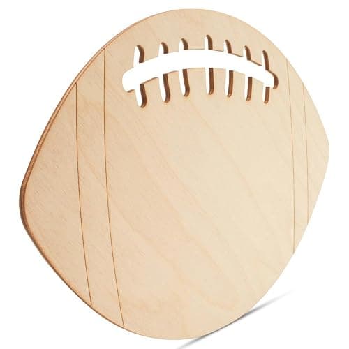 Wooden Football Cutouts 13-inch, Pack of 5 Unfinished Football Signs for Crafts, Lockers, & Football Party Décor, by Woodpeckers thumbnail 4