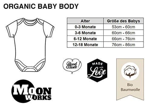 MoonWorks Kurzarm Baby-Body mit Aufdruck Mamas und Papas Schatz Bio-Baumwolle - 3-6 Monate - Schatz Weiß thumbnail 3