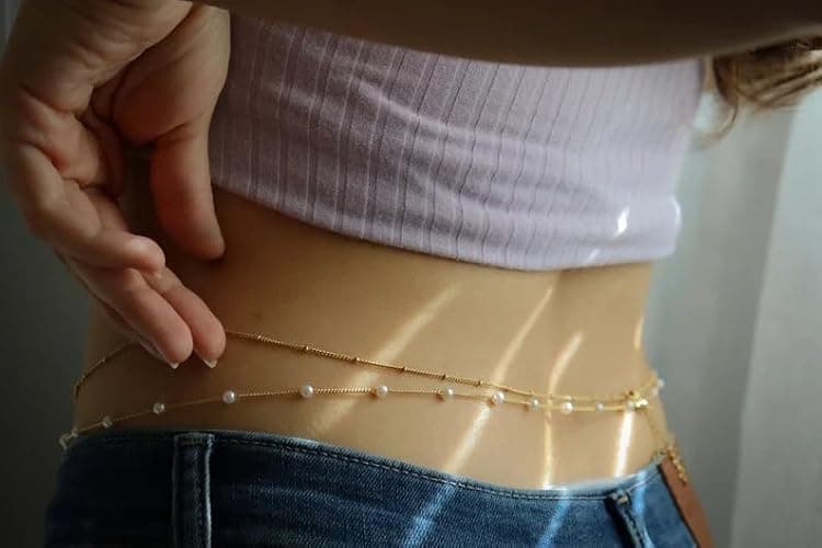 Rotnso 14K Gold Plated Body Chains Dainty Boho Layered Beach Waist Chain Adjustable Bikini Belly Chain Jewelry Accessories for Women Sexy thumbnail 9