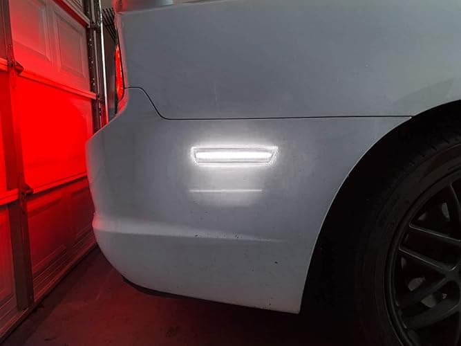 iJDMTOY Smoked Lens White Full LED Rear Side Marker Light Kit Compatible With Dodge 2008-14 Challenger & 2011-14 Charger, Powered by 36 LED Diodes, Replace OEM Amber Lens Sidemarker Lamps thumbnail 5