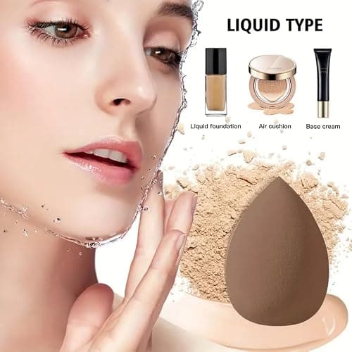 HGHDBT 53Pcs Brown Makeup Brushes Set Professional Makeup Kit Multi-functional Makeup Tool Set with Facial Makeup Accessories, Foundation Makeup Brush Kit Eye and Face Make up Brushes & Tools thumbnail 8