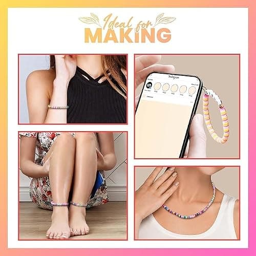 GIRLS CREATIVITY 13200 Pcs 3 Box Bead Kits for Girls Polymer Clay Beads Bracelet Making Kit for Girls 6-15 Years, 84 Colors Beading Kit Jewelry Making Kit Bracelet Kit for Kids Jewellery Box thumbnail 7