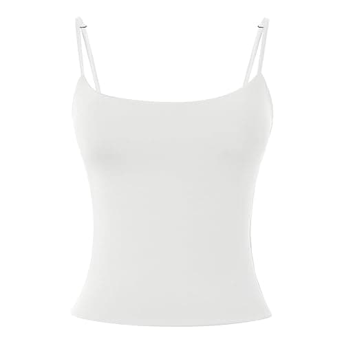 Women's Tank Top, Slim Fit Sleeveless Tank Top for Women with Removable Padding and Adjustable Strap Camisole Casual Wear thumbnail 2