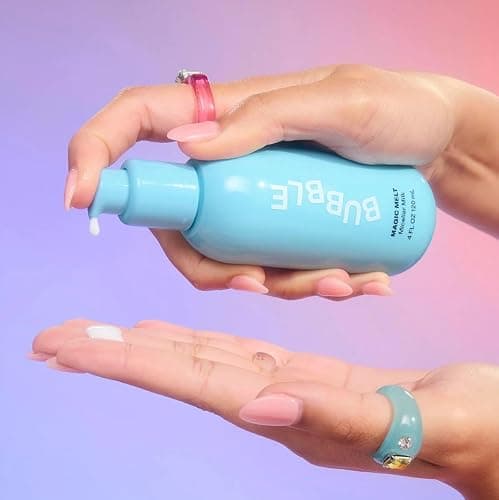 Bubble Skincare Magic Melt Makeup Remover - Micellar Milk Eye Makeup Remover Infused with Raspberry Seed Oil - Hydrating & Soothing Preppy Skikncare for Soft, Refreshed Skin (120ml) thumbnail 3