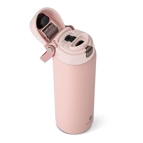 Manna Hydra Stainless Steel Insulated Water Bottle with 2-in-1 Lid - 32 Oz - Rose Quartz thumbnail 5