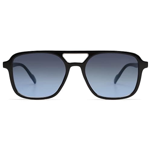 SOJOS Retro Aviator Sunglasses for Women Men,Trendy Rectangle Womens Mens Shades Sun Glasses SJ2202 thumbnail 4