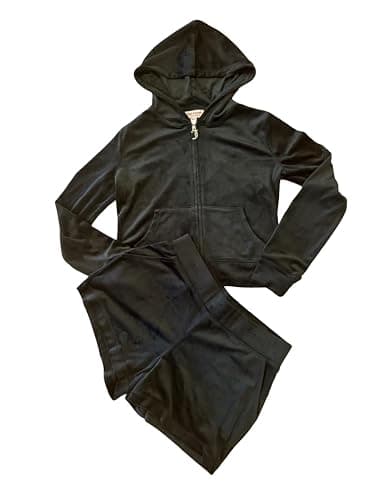 Juicy Couture Velour Liquorice Tracksuit Jacket and Shorts Set Size M thumbnail 2