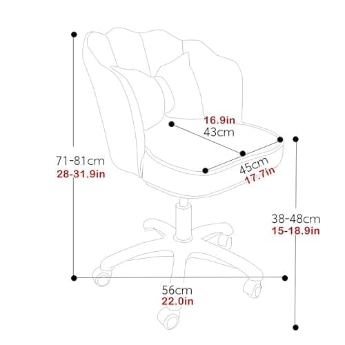 Gaming Chairs Comfortable Swivel Lift Chair Makeup Chair with Bow Pillow, Desk Chair Girls Cute Bedroom Dormitory, Small Single Sofa for Living Room, Balcony (Color : Pink B) thumbnail 3