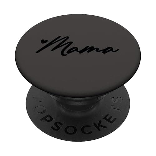 Black Gray Heart Mama PopSockets Adhesive PopGrip - Image 1