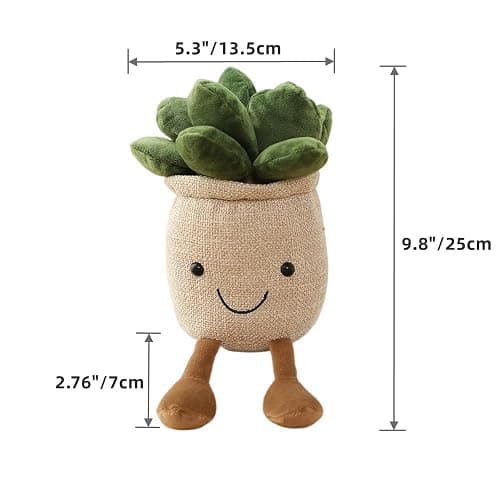 XZJMY 1Pack Succulents Plush Toy,Potted Plant Stuffed Plush Pillow Decoration,Cute Plants Plush Toy, Plush Toys Gift for Kids Girls (Khaki,Succulents) thumbnail 3
