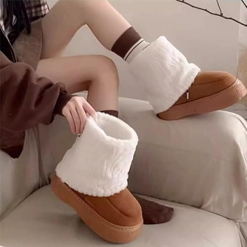 GBGRHM Women's Faux Fur Boot Snow Shoes Fuzzy and Plush Warm Winter Fluffy Kitten Y2k Aesthetic Cute Stuff thumbnail 2