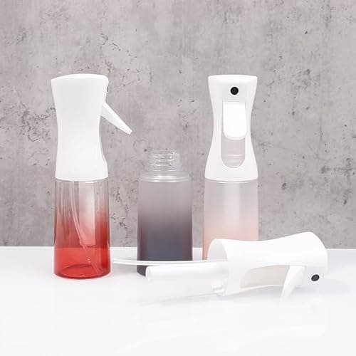 ZALUJMUS Ultra Fine Mist Spray Bottle, 200ml Continuous Sprayer, Plastic Reusable Container for Hair, for Hair, Cleaning, Gardening (Gradient Pink) thumbnail 2