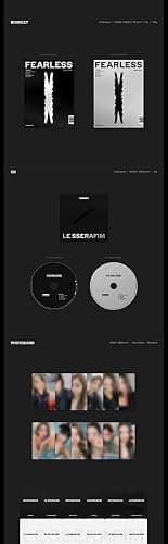 LE SSERAFIM FEARLESS 1st Mini Album Vol.1 BLACK PETROL Version CD+112p Booklet+1p PhotoCard+1p PostCard+1ea Sticker+1p Transfer Paper+Tracking Sealed thumbnail 4