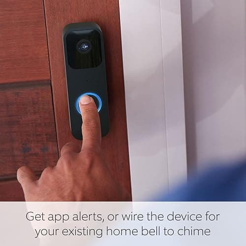 Blink Video Doorbell | Two-way audio, HD video, long-lasting battery life, motion detection, chime app alerts, Works with Alexa (Black) thumbnail 3