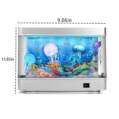 Fake Fish Tank, Aquarium Sensory/Lamp, Artificial Fish Tank with Moving Fish, Cute Decorative Virtual Ocean in Motion Night Light 1/Pcs (Fish/Lamp) thumbnail 5