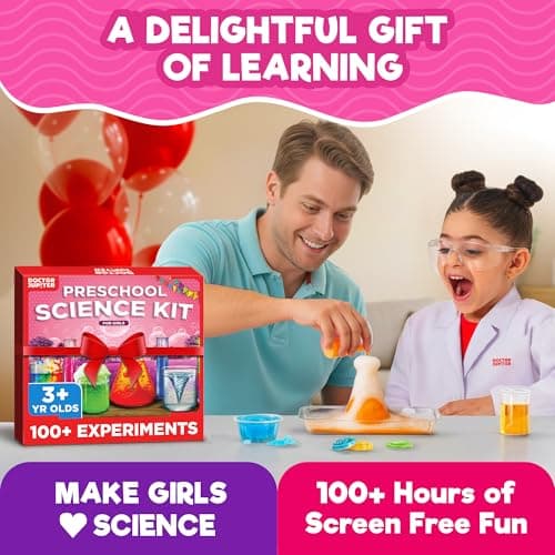Doctor Jupiter Preschool Science Kit for Kids Ages 3-5 | Toddler Learning Activities, Birthday Gift Ideas for 3-4-5 Year Old Girls | Learning & Educational Toy STEM Kit with 100+ Experiments thumbnail 9