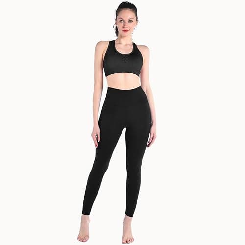 Leafigure 3 Pack Leggings for Women High Waisted Buttery Soft Yoga Pants for Workout Running Gym Athletic thumbnail 2