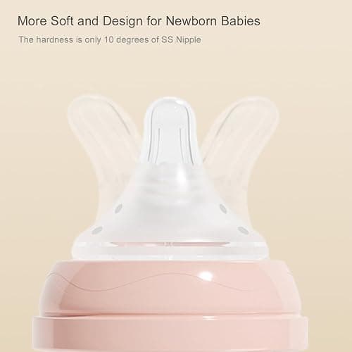Gulicola Natural Flow Baby Bottle Silicone Nipple Level 1, Slow Flow (S), 1+ Months, 3 Counts (Pack of 1) thumbnail 5