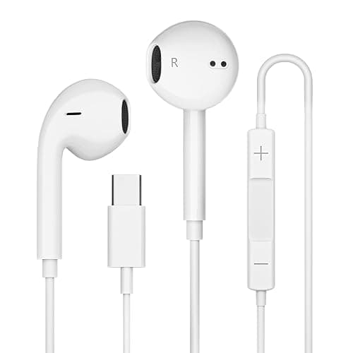 JYCHEYI USB C Headphones Wired for iPhone 17/16/15 Series, for iPad Pro Air 5/4/Mini 6/iPad 10th, Type C Earbuds for MacBook Pro/air, Control Microphone, Volume, Music - Image 1