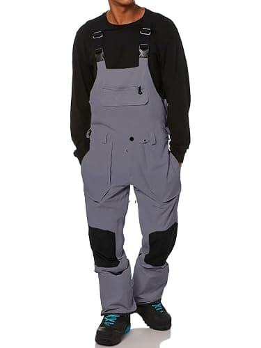 Newffr Men’s Snow Bib Water-Resistant Insulated Waterproof Snow Pants Ski Snowboard Overalls - Image 1